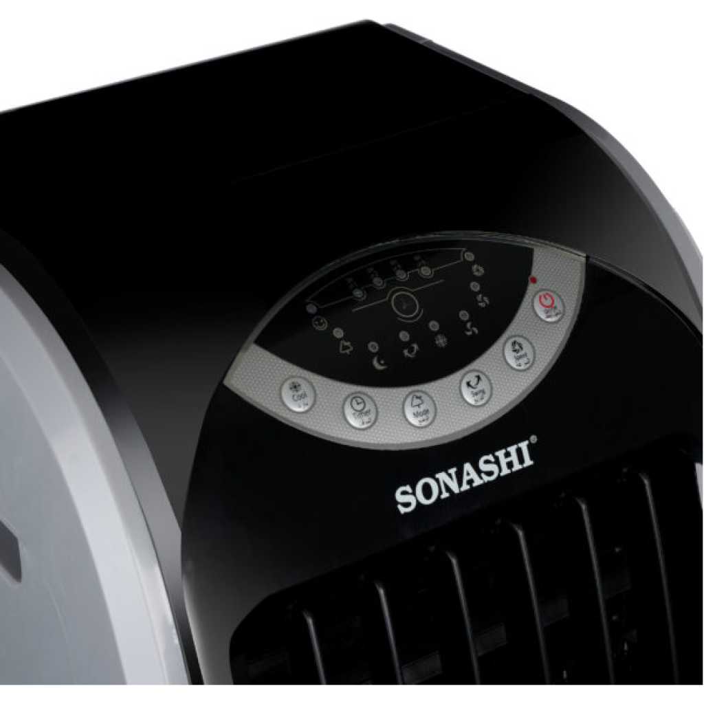 Sonashi 6L Tank Air Cooler SAC-202 With Remote Control, Portable Air Conditioner - Black/White