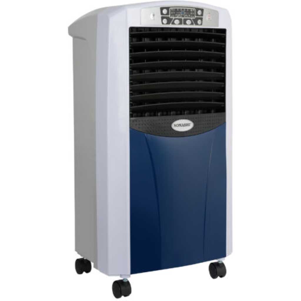 Sonashi SAC-204 Portable Air Cooler w/ 7 Liter Water Tank, Air Conditioner, 2 Ice Boxes, Three Wind Speeds, Water Level Indicator, 4 Castor Wheels, Electronic Display, 12 Hour Timer | Home Appliance
