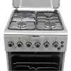IQRA 50x60cm Cooker IQ-FC2011-SS; 3 Gas Burners + 1 Electric Plate with Electric Oven and Grill, Oven Timer
