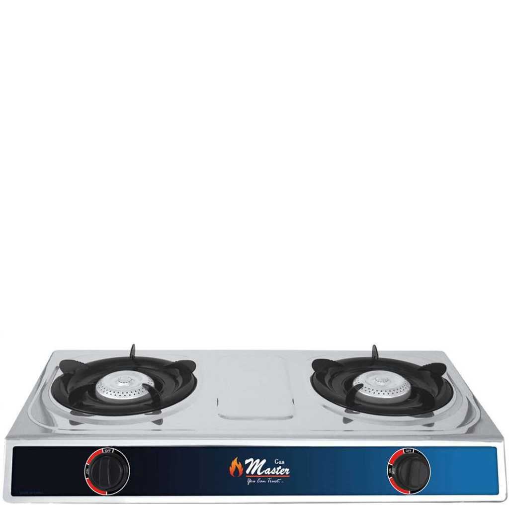 Electro Master Gas Stove 2 Burner Steel GM-SGS-3012 -Silver