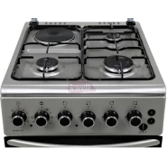 IQRA 50x60cm Cooker IQ-FC2011-BLK; 3 Gas Burners + 1 Electric Plate With Electric Oven and Grill, Oven Timer, Auto Ignition, Grill & Rotisserie - ⚫️