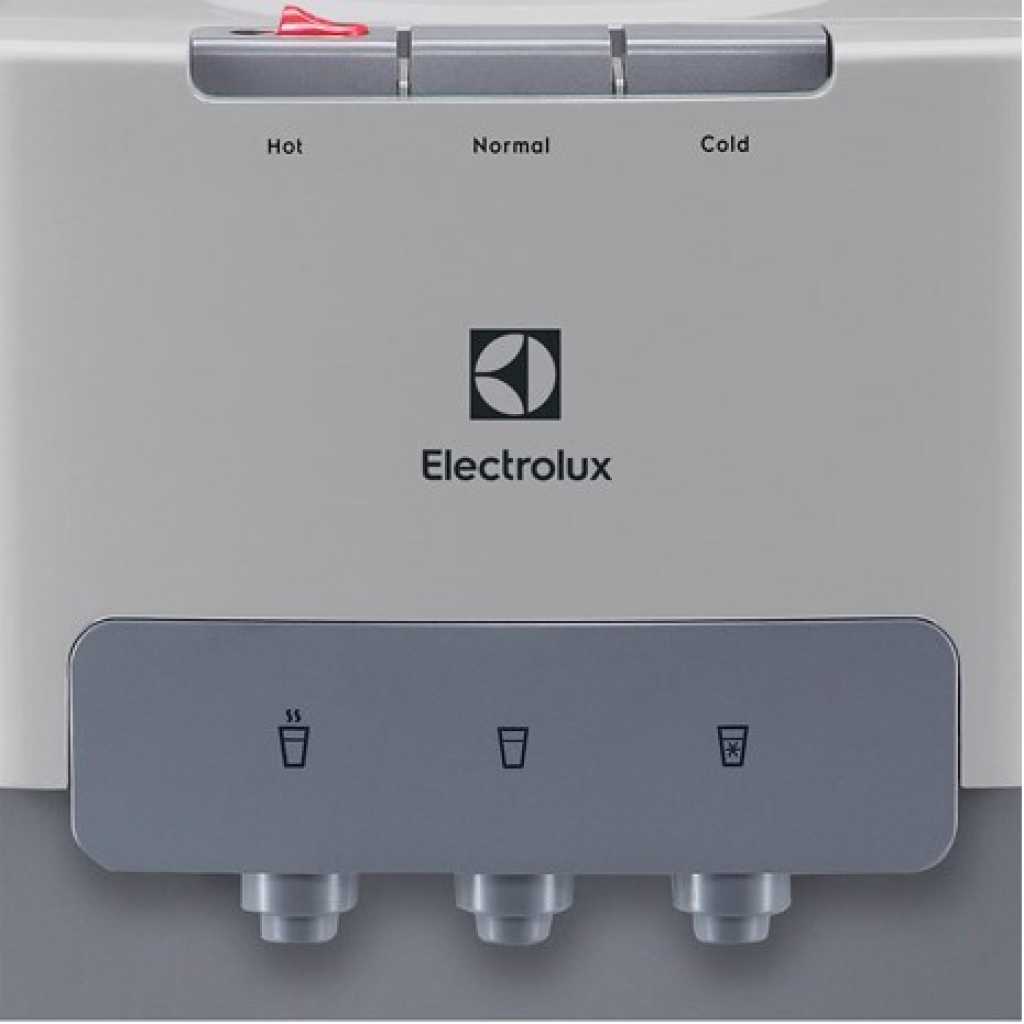 Electrolux Top Loading Water Dispenser, 3 Taps (Hot, Cold & Normal), UltimateHome 300 With Bottom Fridge And Cabinet EQACF1SXSG - Silver