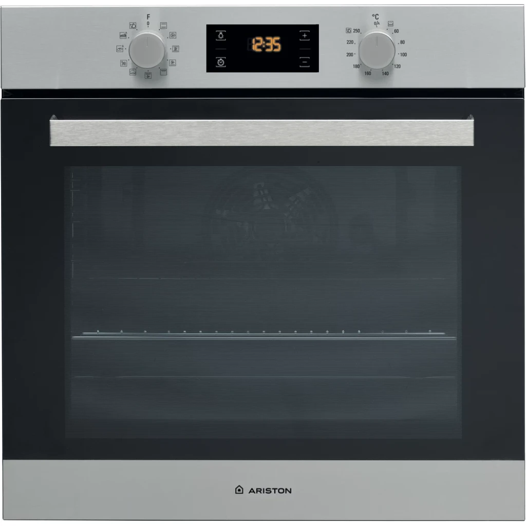 Ariston 71 - Litres Oven With Fan FA3 841 H IX A - 11 Progams, A Built-in Electric Oven With Self Cleaning Function, Stainless Steel - Italy