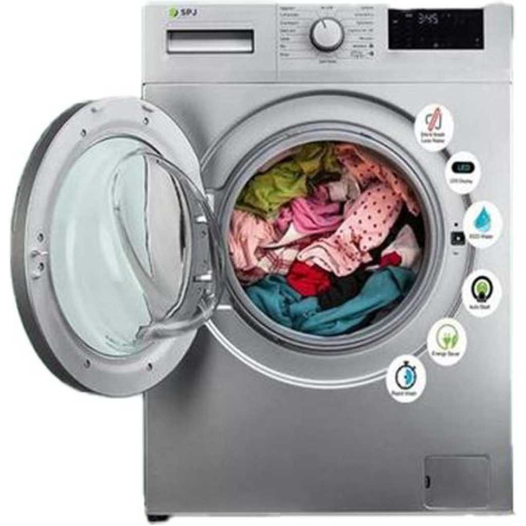 SPJ 8Kg Front Load Fully Automatic Washing Machine - Grey