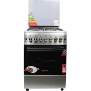 Blueflame Cooker 3 Gas and 1 Electric Hot Plate S6031ERF-P With Electric Oven - Inox