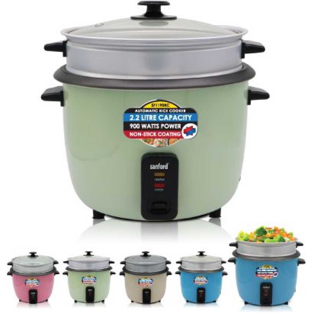 Sanford 2.8 Litre Rice Cooker Steamer Pot- Multi-colour