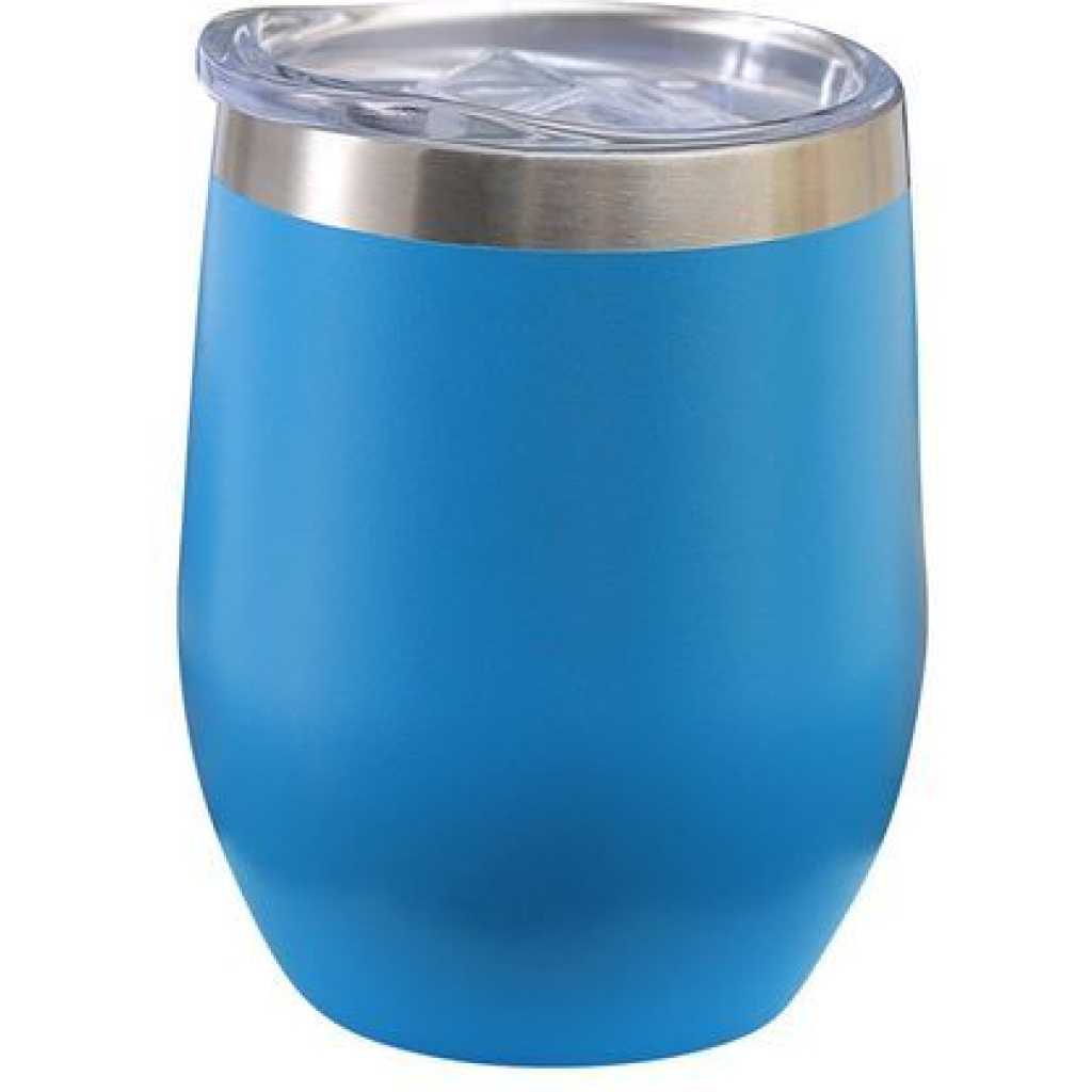 12oz U-shaped Stainless Steel Thermos Cup Double-Layer Wine Pot Belly Cup- Multi-colours.