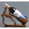 Horse Wine Bottle Holder Home Decor Glass Stand Rack Bar- Brown.