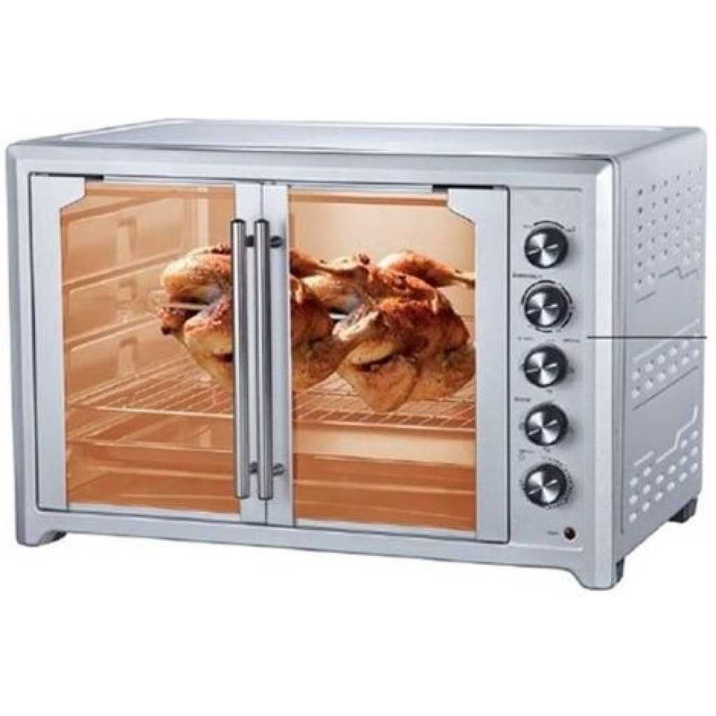 Sanford 100 Litres Double Glass Door Electric Oven Grill Toaster - Grey