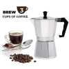 Coffee Maker Moka Pot Top Expresso Latte Stove Percolator 4 Cups 200ML (Silver)