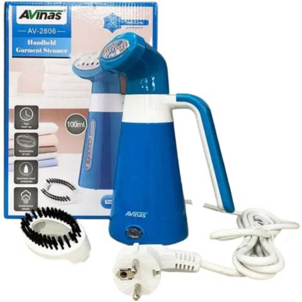 AVINAS Handheld Garment Steamer Portable Ironing Machine For Household Travel- Blue.