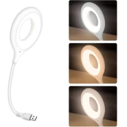 USB Smart Voice Control Led Table Lamp For Bedroom Living Room Office Desk Lamp Intelligent Voice Night Light- White