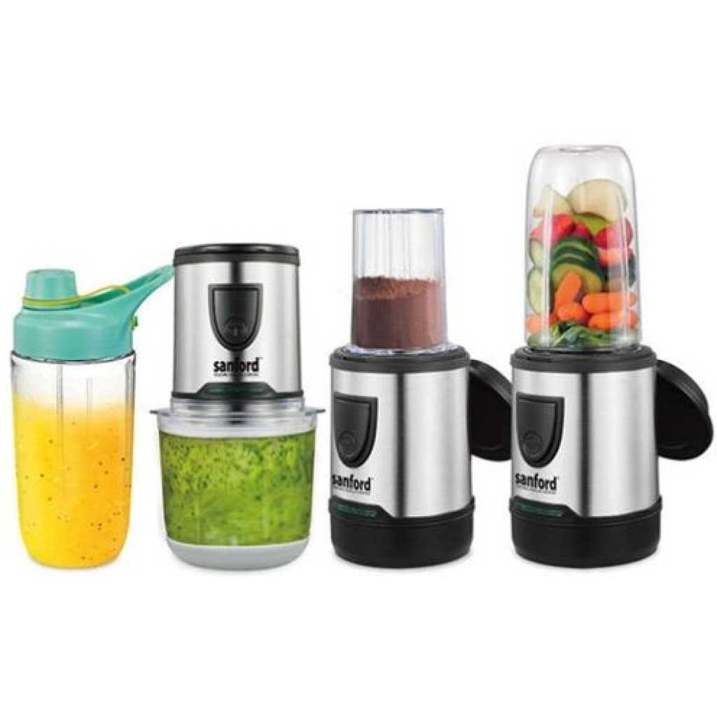 Sanford 5 In1Food Processor Chopper Mixer Coffee Grinder Blender Ice Crusher- Clear.