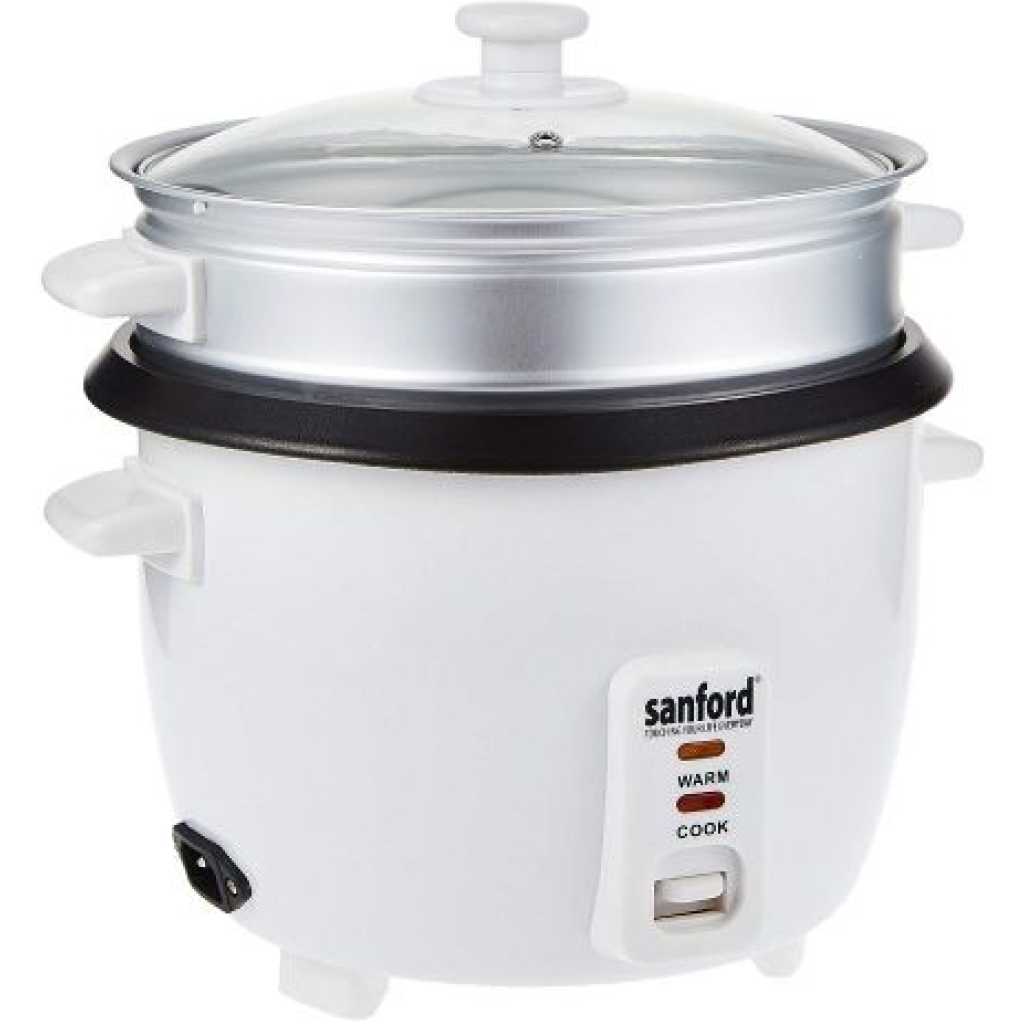 Sanford 2. 2 Litre Rice Cooker Steamer Pot- White.