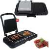 Dsp 2 In1 IElectric Grill Portable Nonstick Barbecue Press Machine - Black.