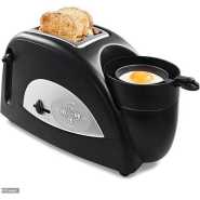 Kmart 2 Slice Toast And Egg Cooker All In One Breakfast Maker Toaster - Black.
