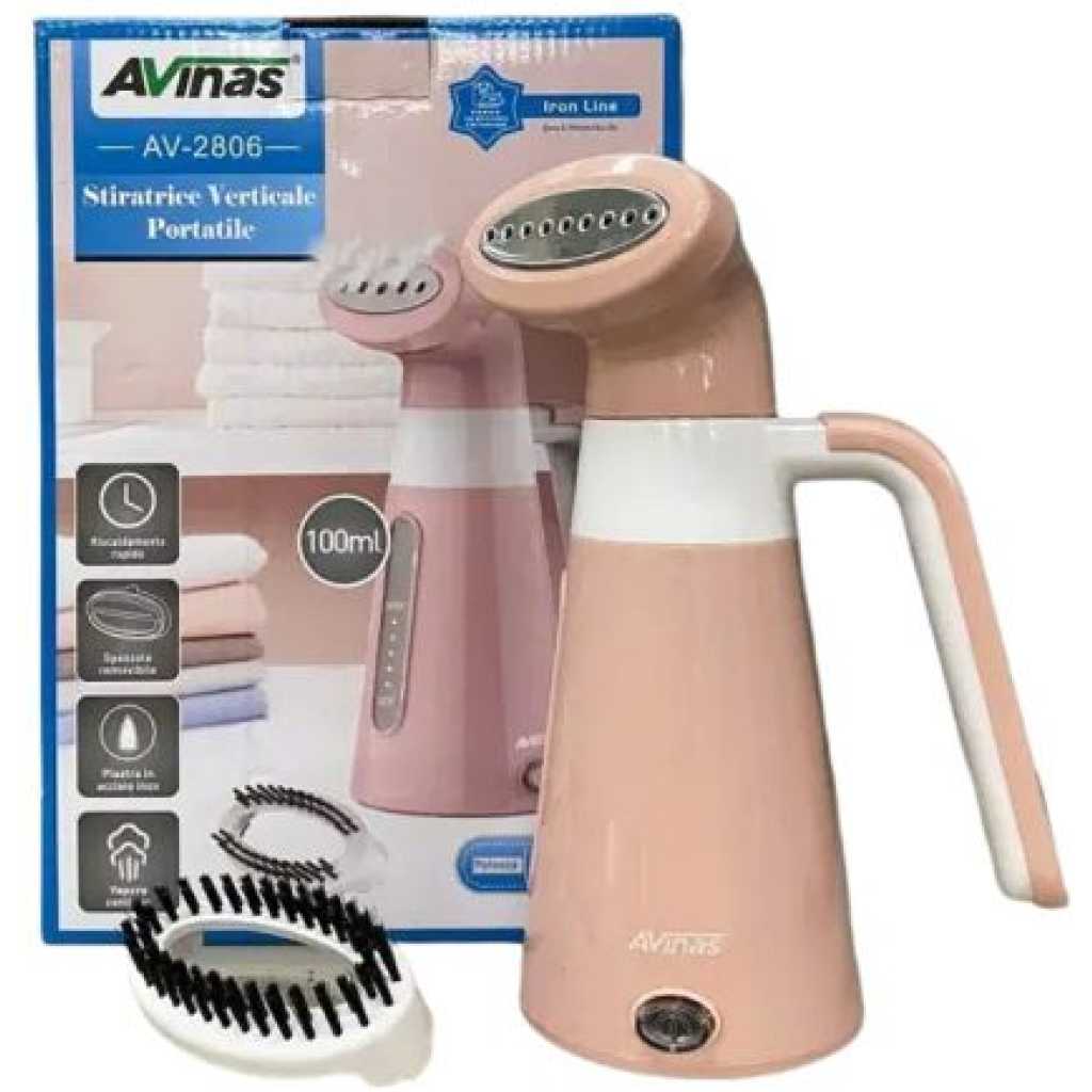 AVINAS Handheld Garment Steamer Portable Ironing Machine For Household Travel- Pink.