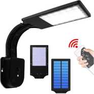 Set Of 2 LED Solar Motion Lights Street Flood Sensor Outdoor Garden Light Lamp- Black.