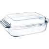 Borcam Rectangular Casserole Dish With Heat Resistant Oven Microwave Safety - Clear