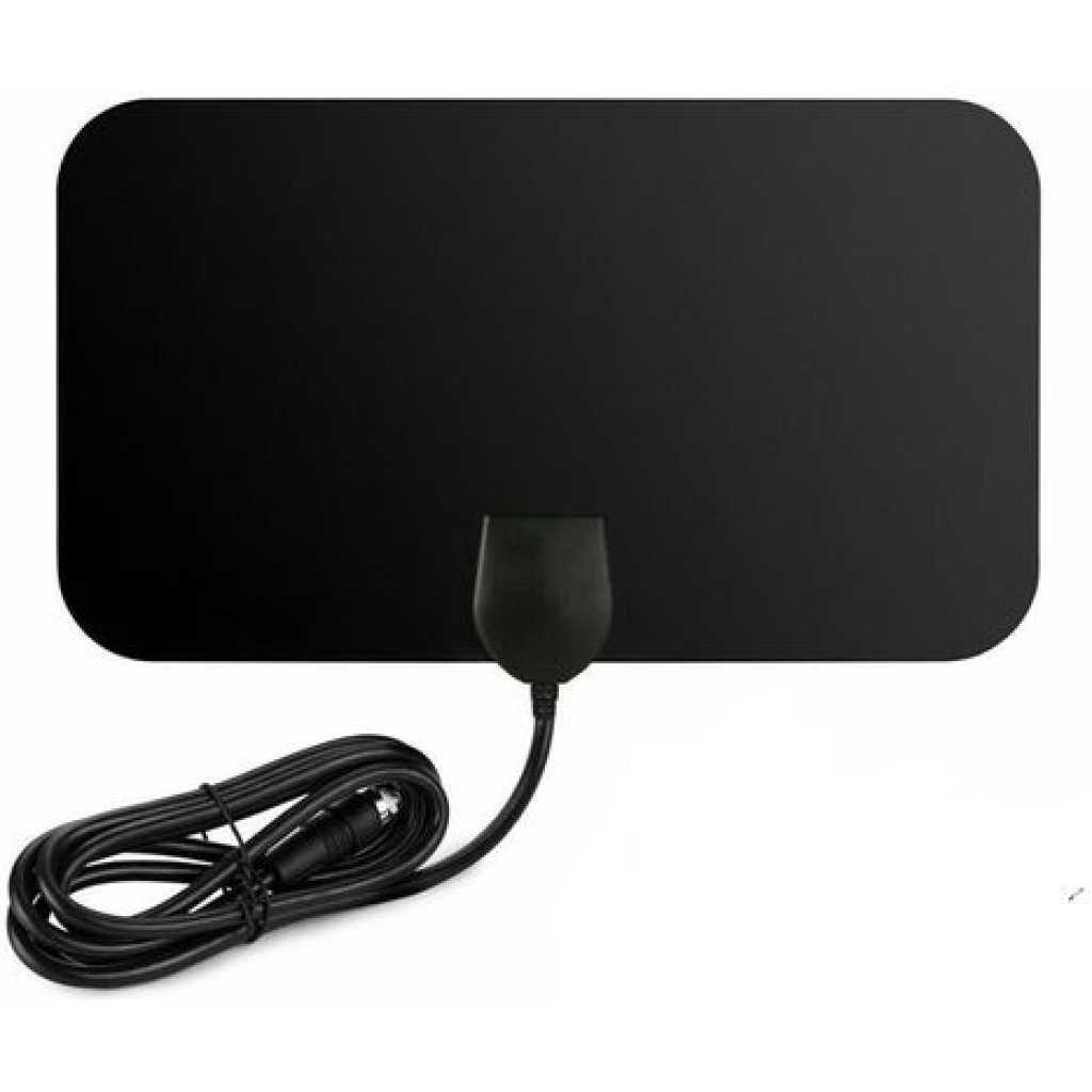 Digital TV Antenna - 110 Miles HDTV Antenna Digital Indoor Antenna With Detachable Signal Booster VHF UHF High Gain Channels Reception For 4K 1080P Free TV Channels- Black