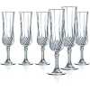 6 Pieces Of Diamond Champaign Flute Wine Glasses- Clear.