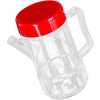 300ml Acrylic Oil Dispenser Honey Pot Vinegar Sauce Bottle For Barbecue- Red.