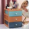 3 Tier Drawer Mini Storage Unit Tower Desktop Makeup Box Organizer - Multi-colour.