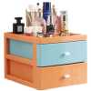 2 Tier Drawer Mini Storage Unit Tower Desktop Makeup Box Organizer - Multi-colour.