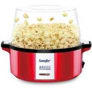 Sonifer Professional Oil Hot Plate Multifunctional Electric Mini Popcorn Maker Machine - Red