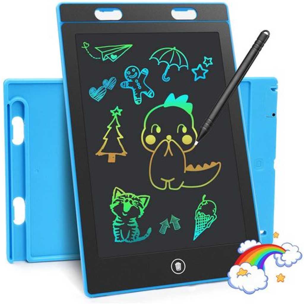 8.5 Inch LCD Writing Tablet Drawing Pads For Kids Colorful Lines Doodle Scribble Boards Educational Toys - Black.