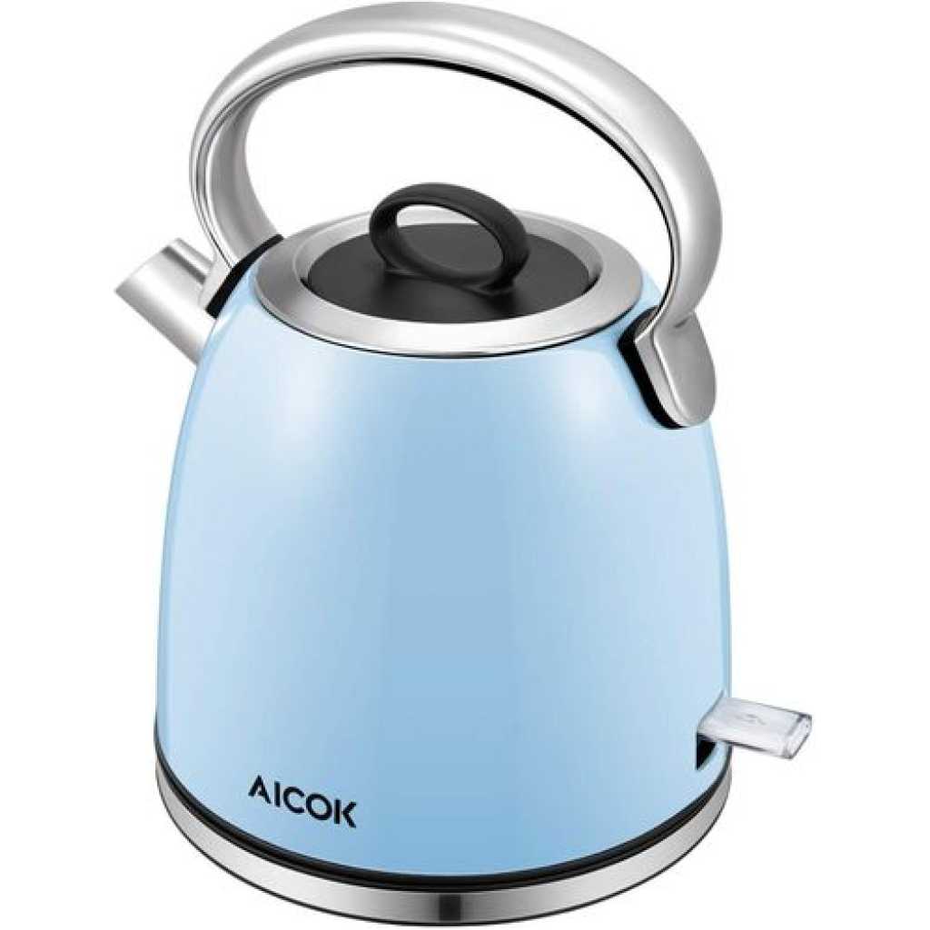 Aicok Steel Fast Heating Temperature Adjustable Electric Kettle -Blue.