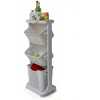 4 Tier Plastic Bathroom Kitchen Storage Organizer Rack Trolley - White