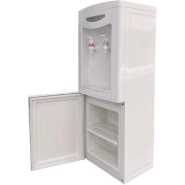 2 Tap Hot And Cold Water Dispenser/cooler With Refrigerator - White