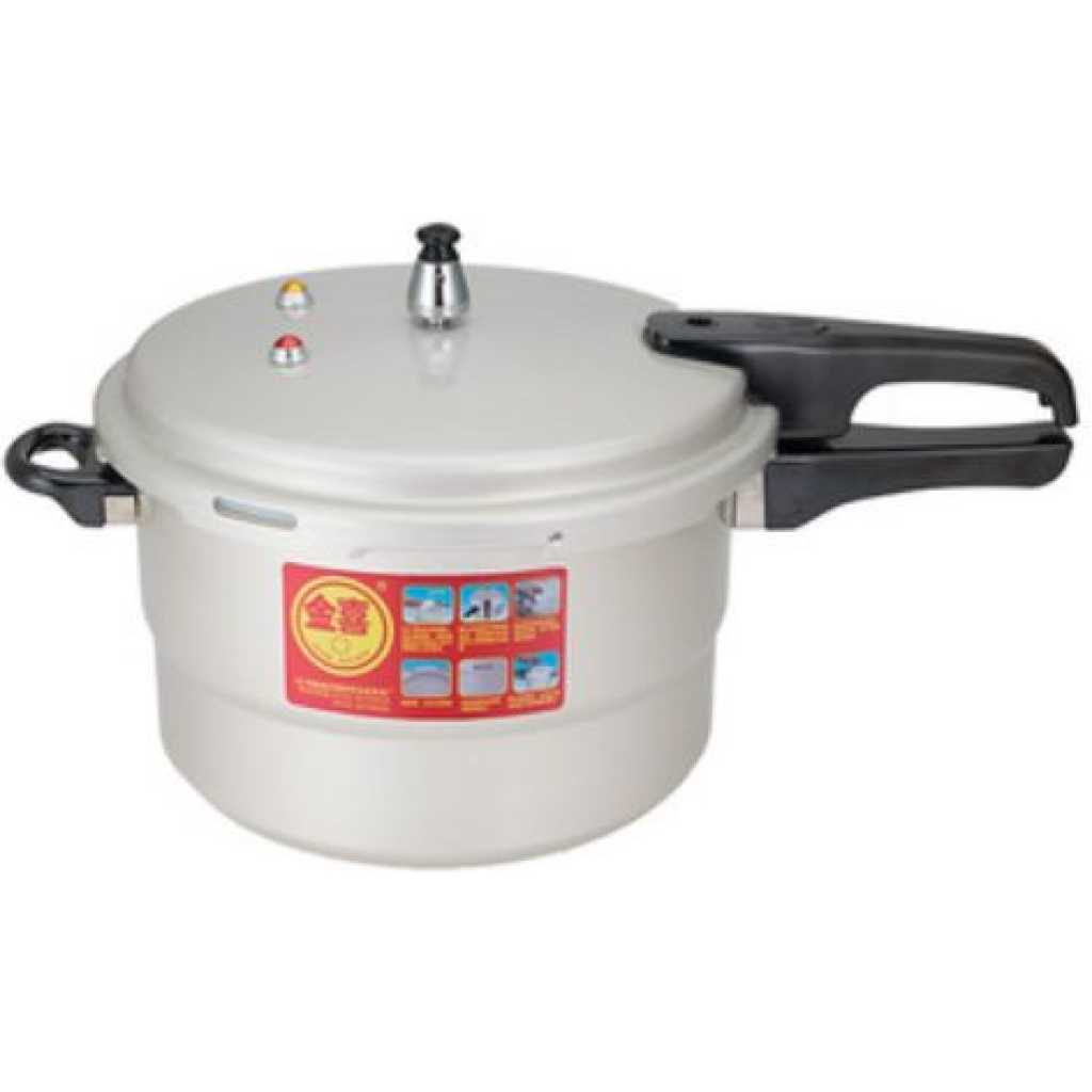 26CM 9L Aluminum Pressure Cooker With Steamer - Silver