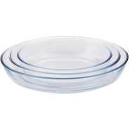 Pyrex 3 Piece Round Glass Bakeware Set-Colorless