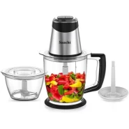 Hoffmans 2L Electric Meat Grinder Bowl Food Meat & Vegetable Chopper Mincer- Green