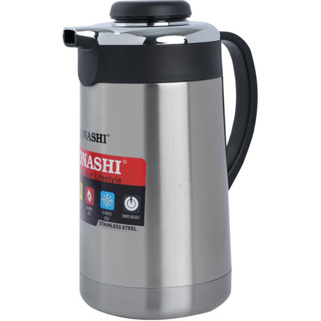 Sonashi 2.0- Litre Hot And Cold Vacuum Flask Silver/Black