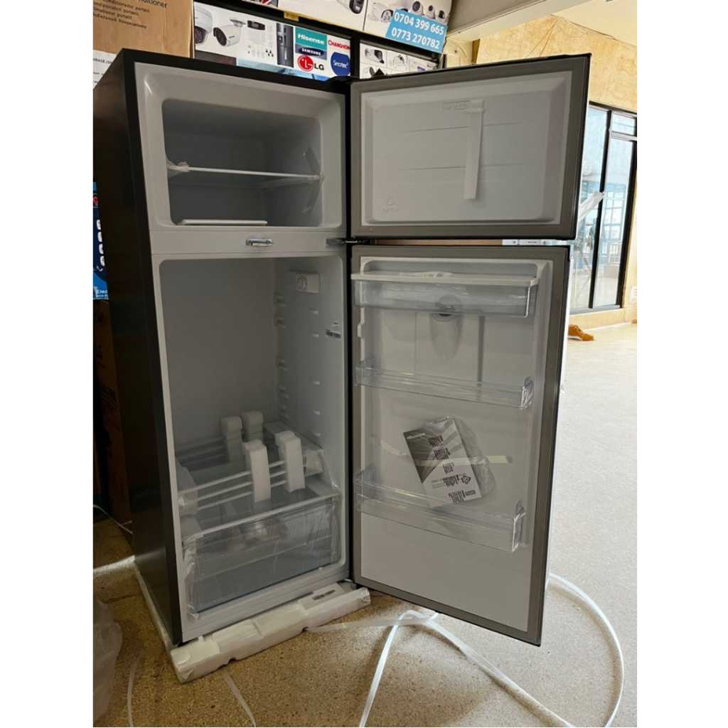 Hisense 270-Litre Fridge RD-27D; Water Dispenser Top Mounted Double Door Fridge Refrigerator -Silver