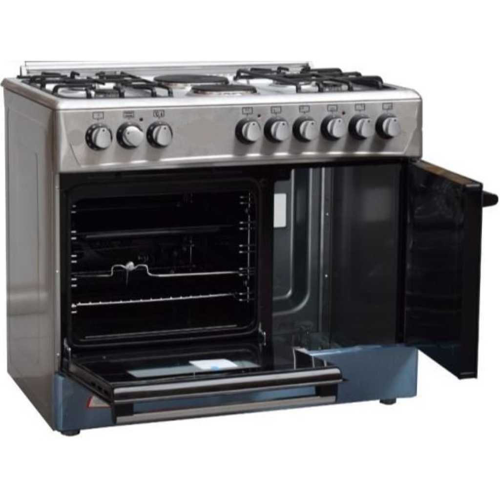 VENUS 90/60cms 4 Gas 2 Electric Plates Electric Oven & Grill, Gas protection & Automatic ignition + Gas Compartment VC9642