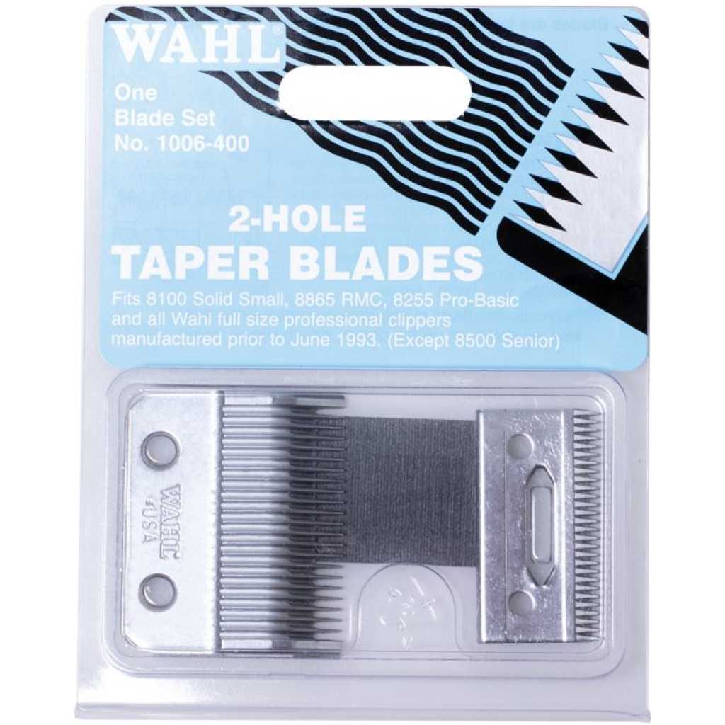 Wahl 2-Hole Taper Bladeset - Silver