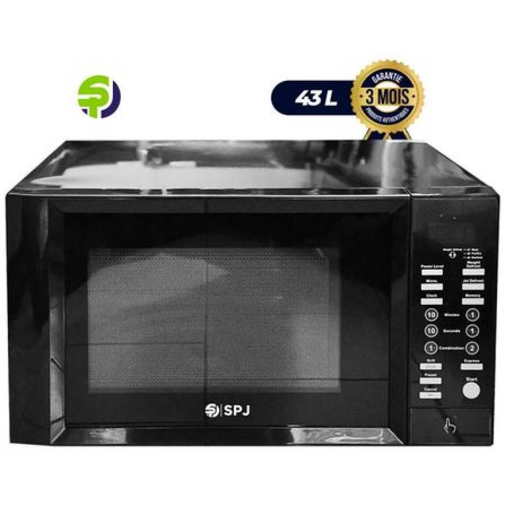 SPJ 43 Liters Digital Microwave With Grill - Black