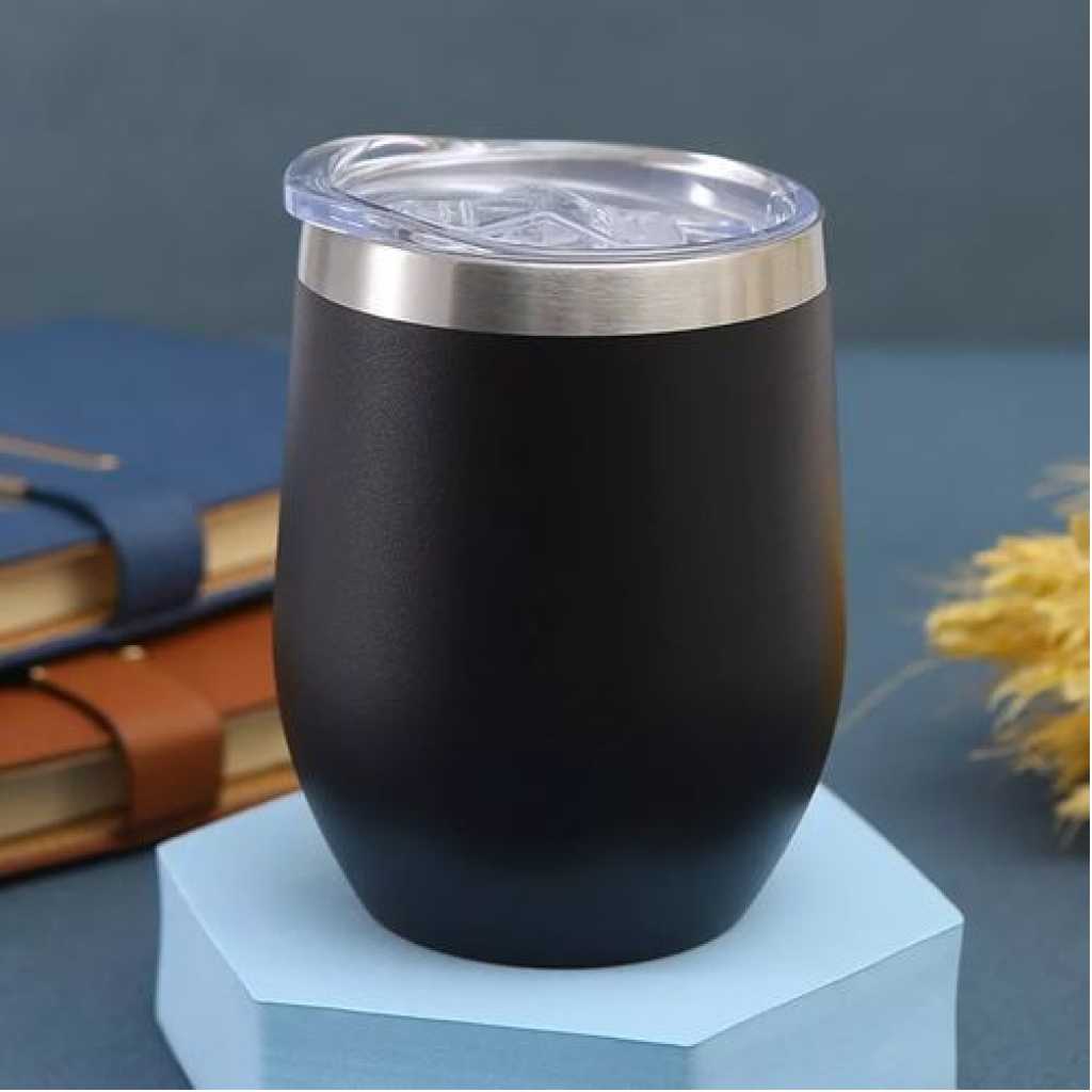 12oz U-shaped Stainless Steel Thermos Cup Double-Layer Wine Pot Belly Cup- Multi-colours.