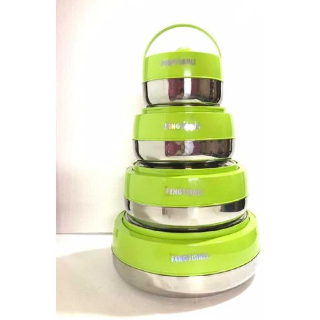 4pc Thermo Insulated Food Warmer Hot Pot Dishes, Green Dining & Entertaining TilyExpress 2