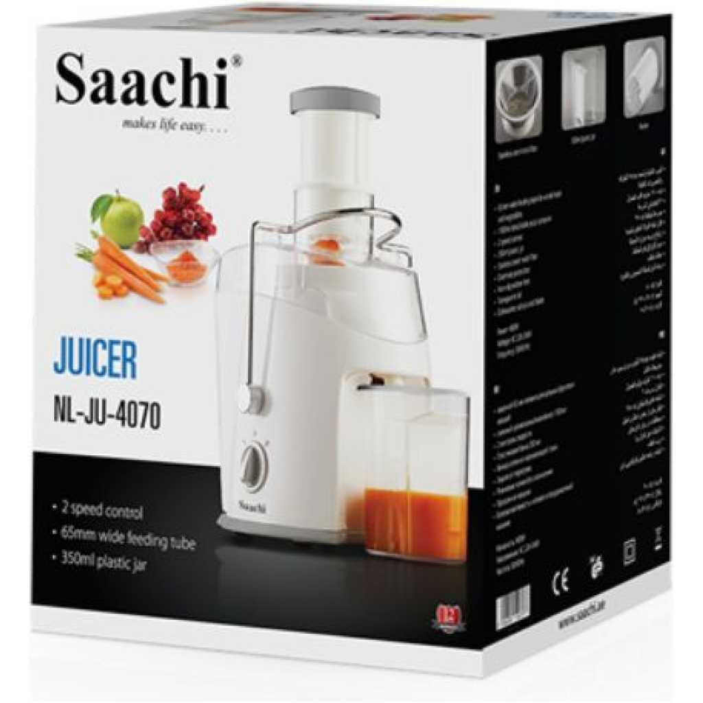 Saachi Electric Fruit & Vegetable Juicer Blender Extractor - White.