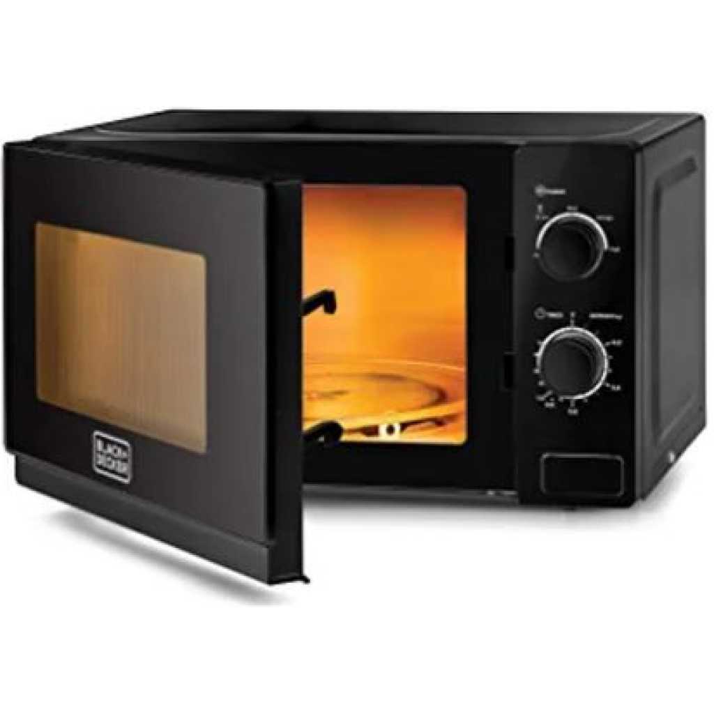 Black & Decker 20 Litres Microwave Oven- Black