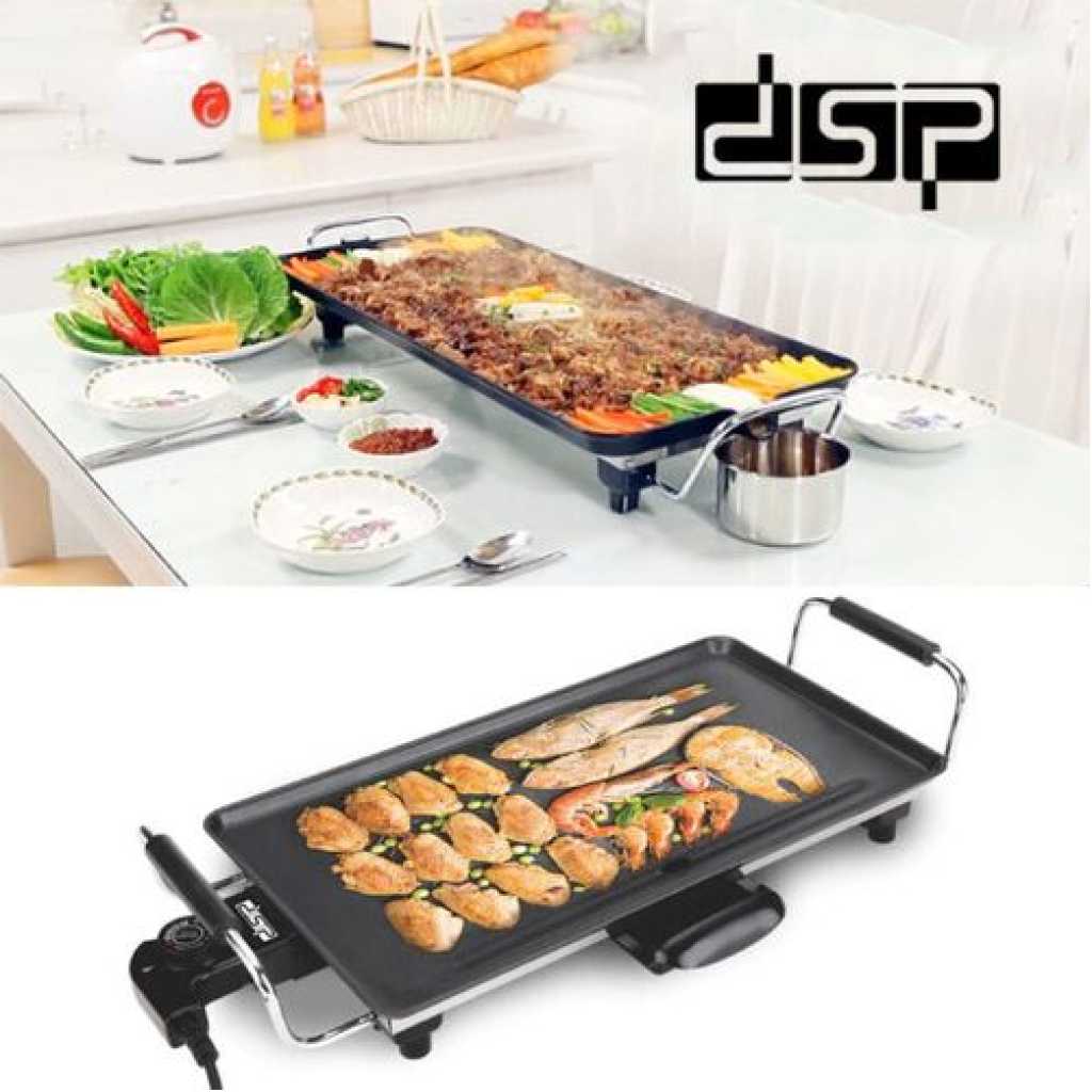 Dsp Electric Grill Portable Oven Smokeless Nonstick Barbecue Machine - Black