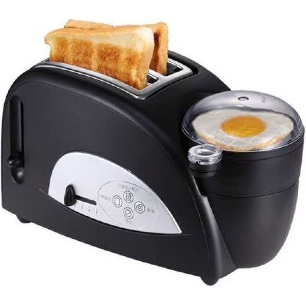 Kmart 2 Slice Toast And Egg Cooker All In One Breakfast Maker Toaster - Black.