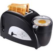 Kmart 2 Slice Toast And Egg Cooker All In One Breakfast Maker Toaster - Black.