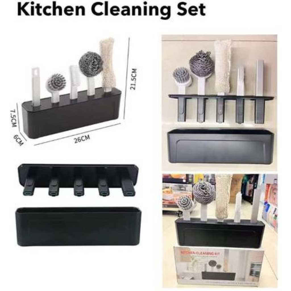 Kitchen Cleaning Kit Folding 4 Type Brushes For Cleaning All Utensil Of Kitchen- Multi-colour Home & Kitchen TilyExpress 16