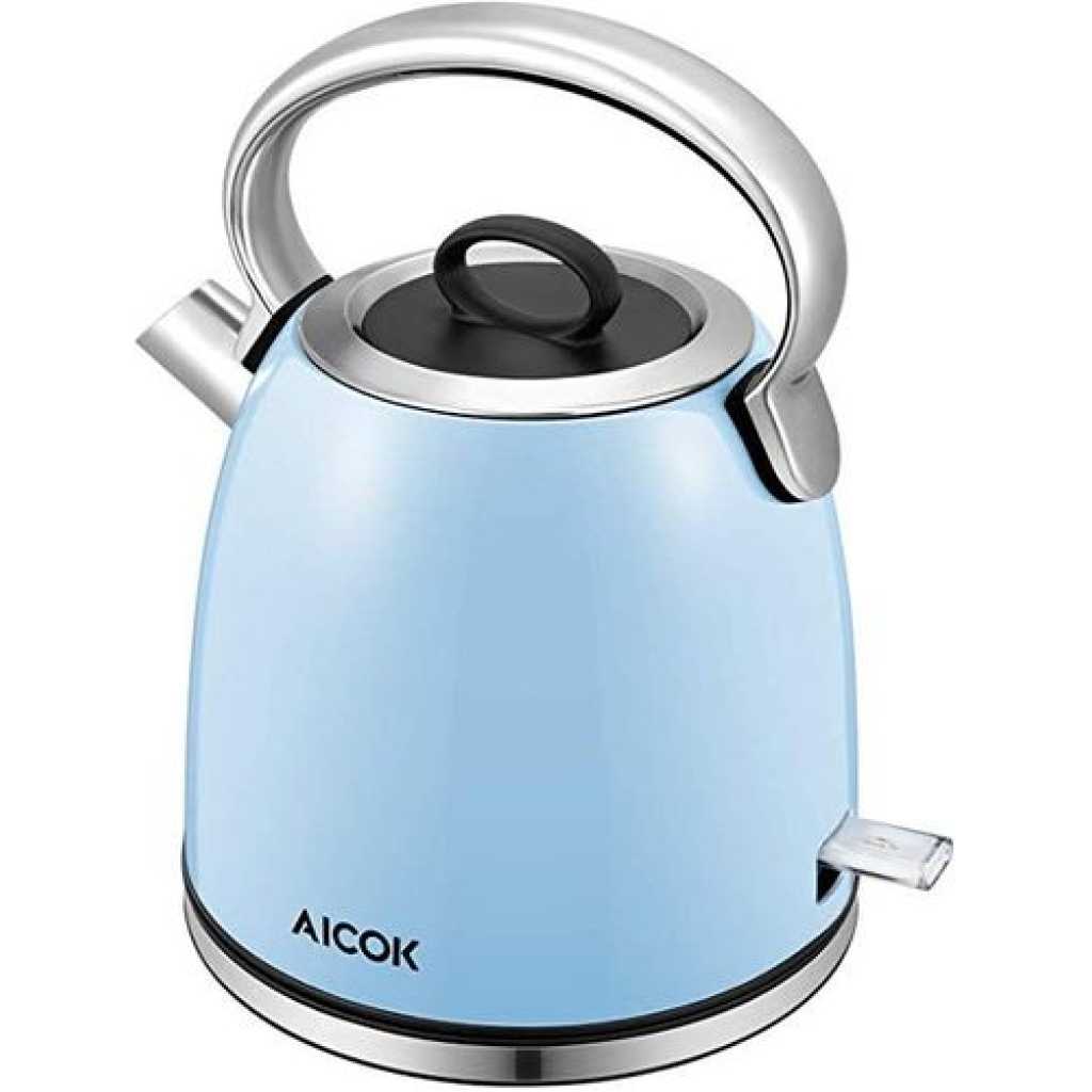 Aicok Steel Fast Heating Temperature Adjustable Electric Kettle -Blue.